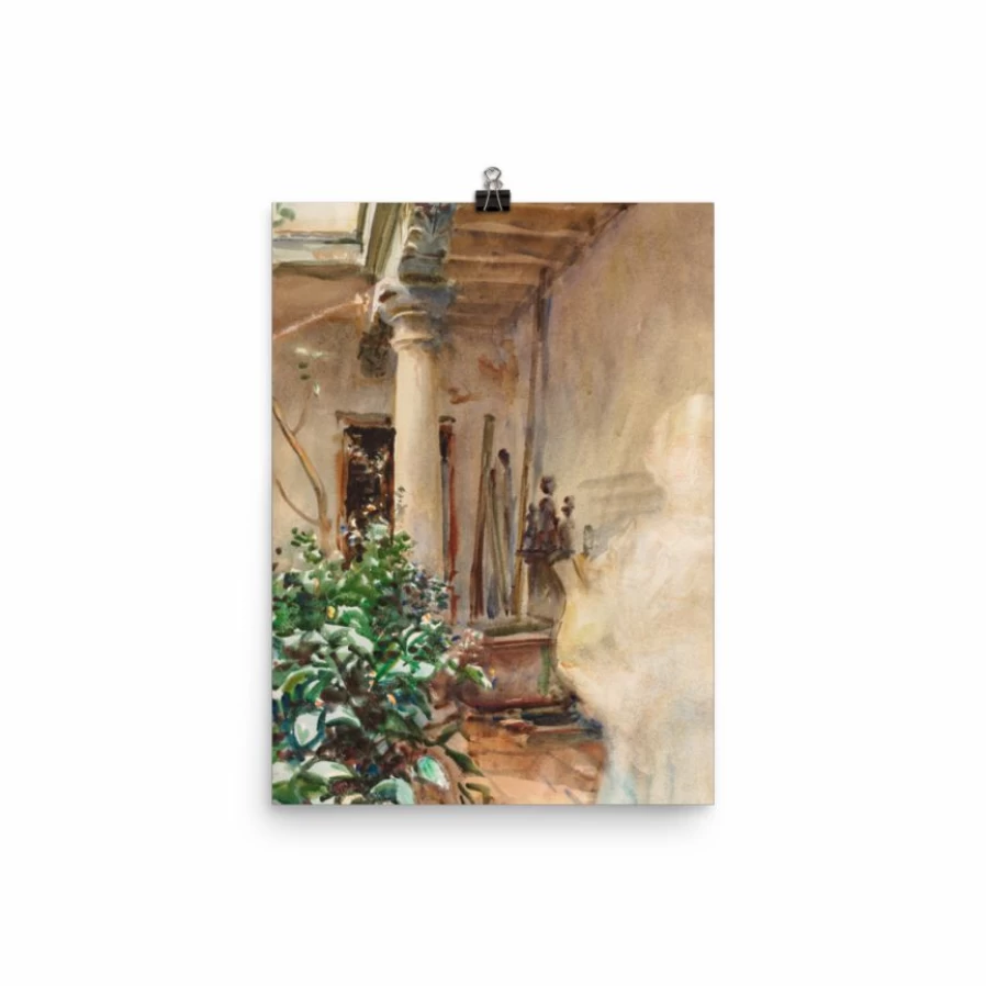 "The Patio" Wall Art Print - Lone Fox Home Decor - Modern Landscape Poster