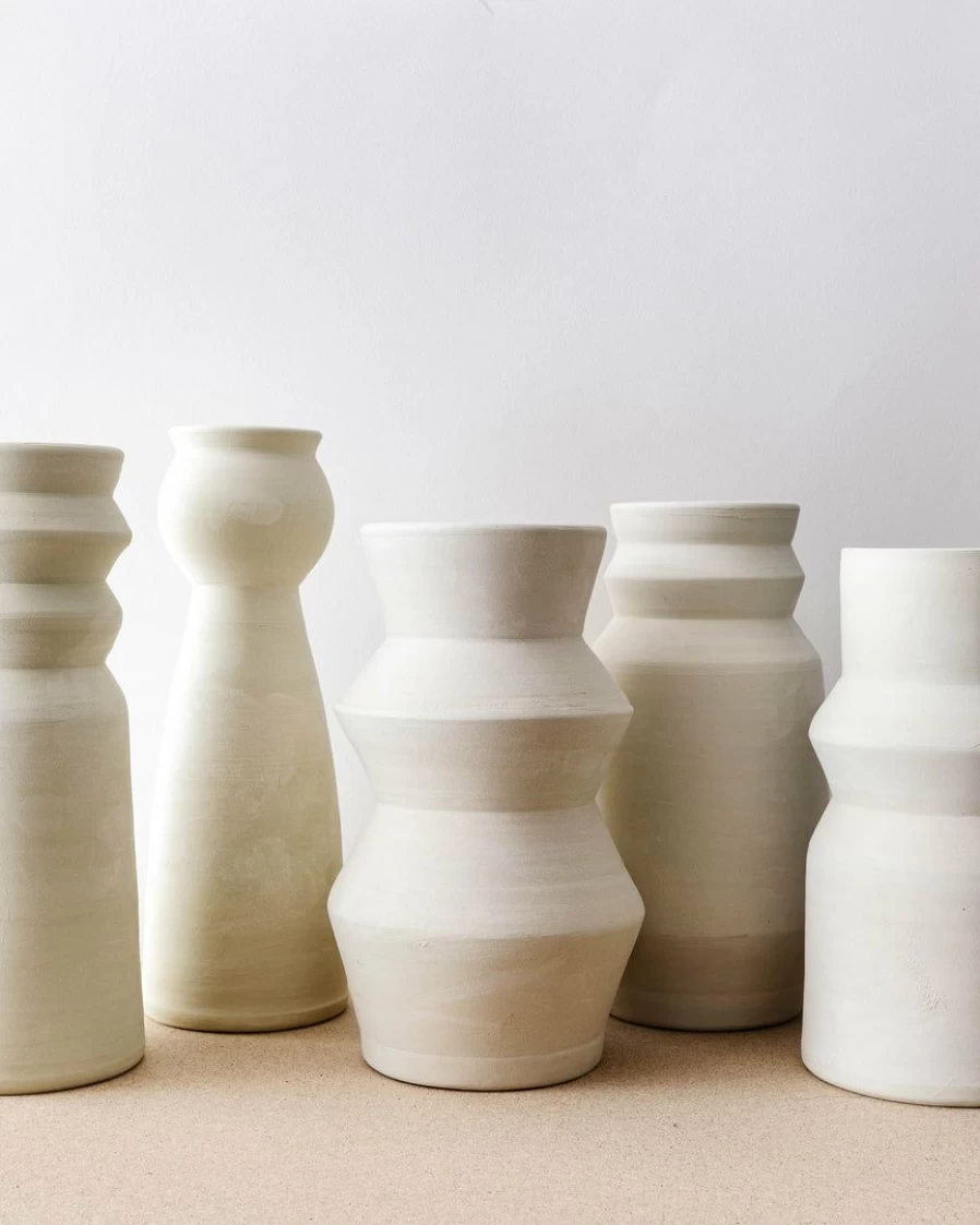 Handmade Thrown Ceramic Vase No.5 - Artisanal Pottery from La Nava Collection