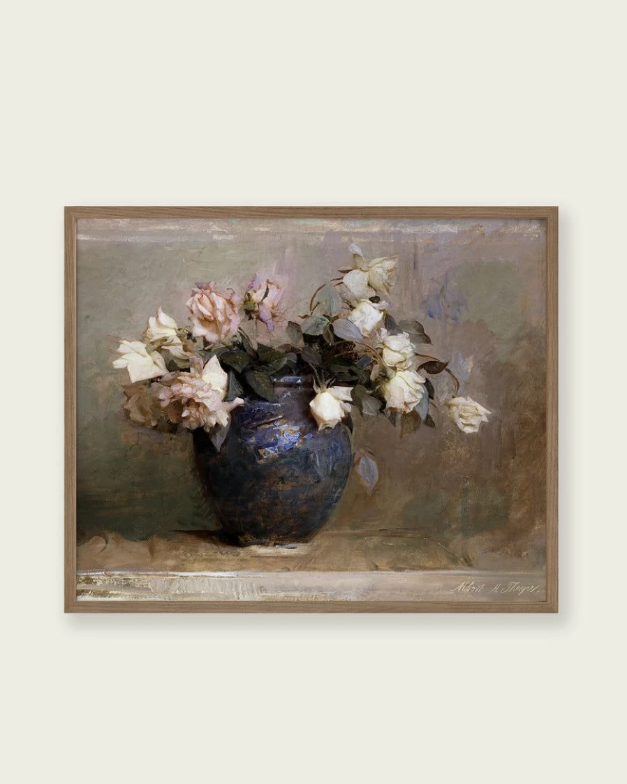 "Vintage Roses Of 1809 Floral Art Print - Lone Fox Best Sellers Wall Decor"