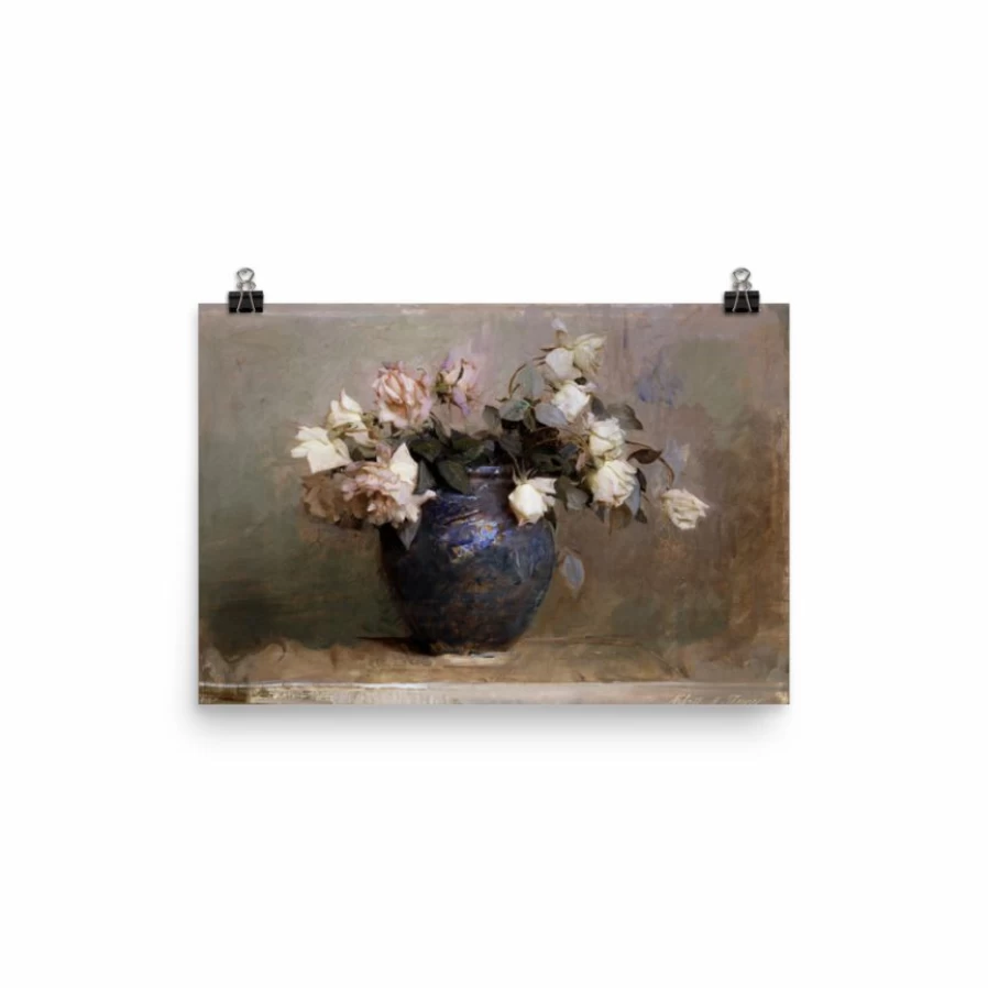 "Vintage Roses Of 1809 Floral Art Print - Lone Fox Best Sellers Wall Decor"