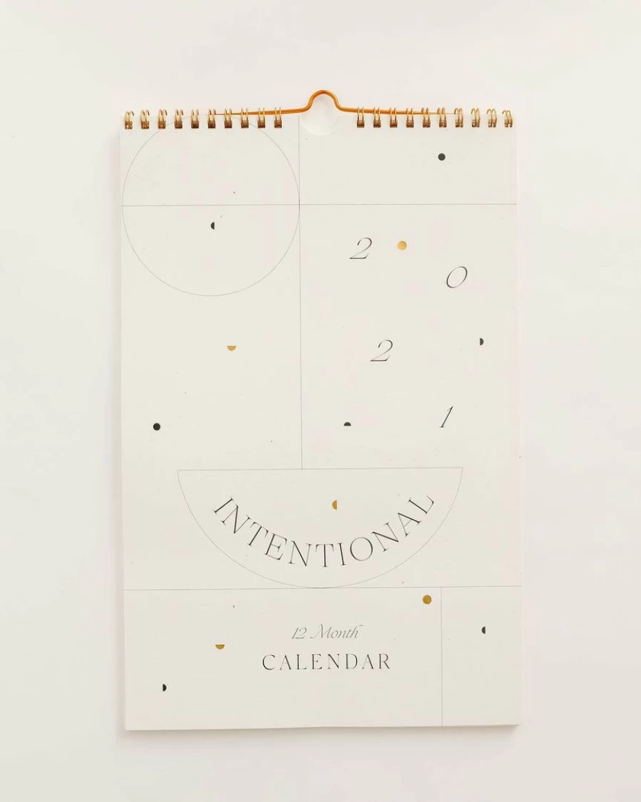 "2021 Intentional Wall Calendar – Wilde House Paper Design for Goal Setting & Productivity"
