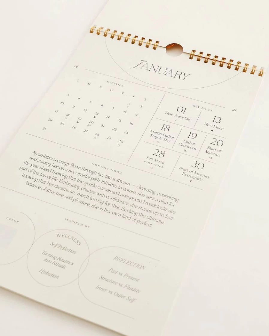 "2021 Intentional Wall Calendar – Wilde House Paper Design for Goal Setting & Productivity"