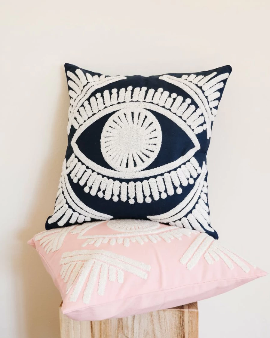 "Drinda Tufted Pillow Cover - Soft Bohemian Decorative Cushion Case for Home Decor"