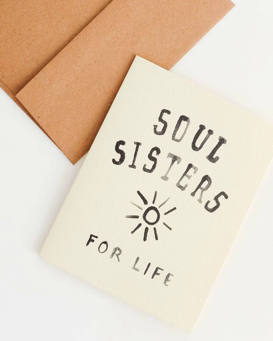 "Soul Sisters Greeting Card - Unique Friendship Card by Daydream Prints"