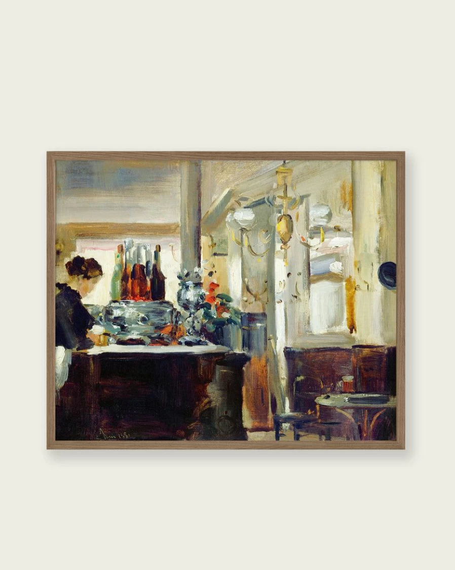 "Bon Bock Cafe Art Print - Lone Fox Best Sellers Collection - Premium Wall Art Decor"