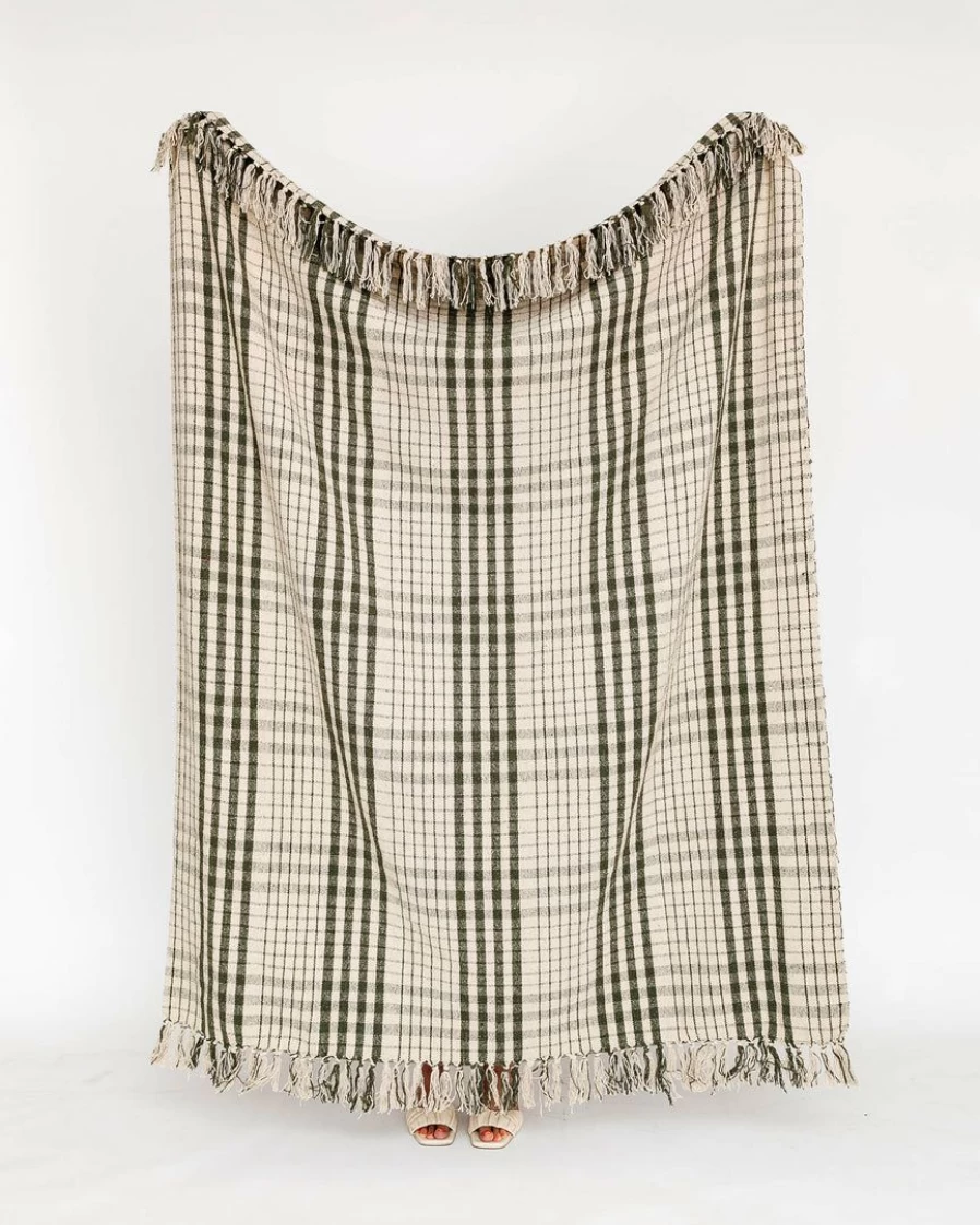 "Lewis Woven Plaid Throw Blanket - Cozy Creative Home Decor"
