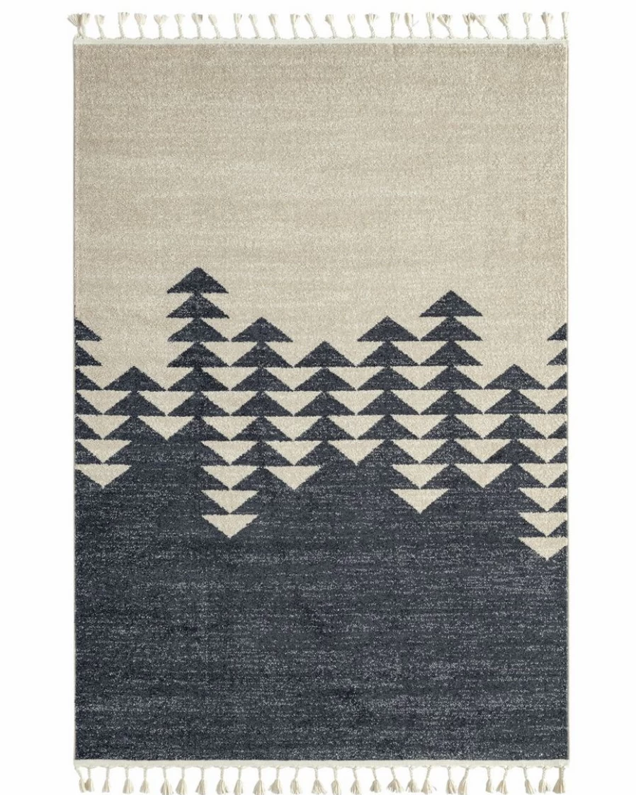 "Bohemian Tulum Style Area Rug - Handmade Distressed Vintage Look - Lone Fox Inspired Design"
