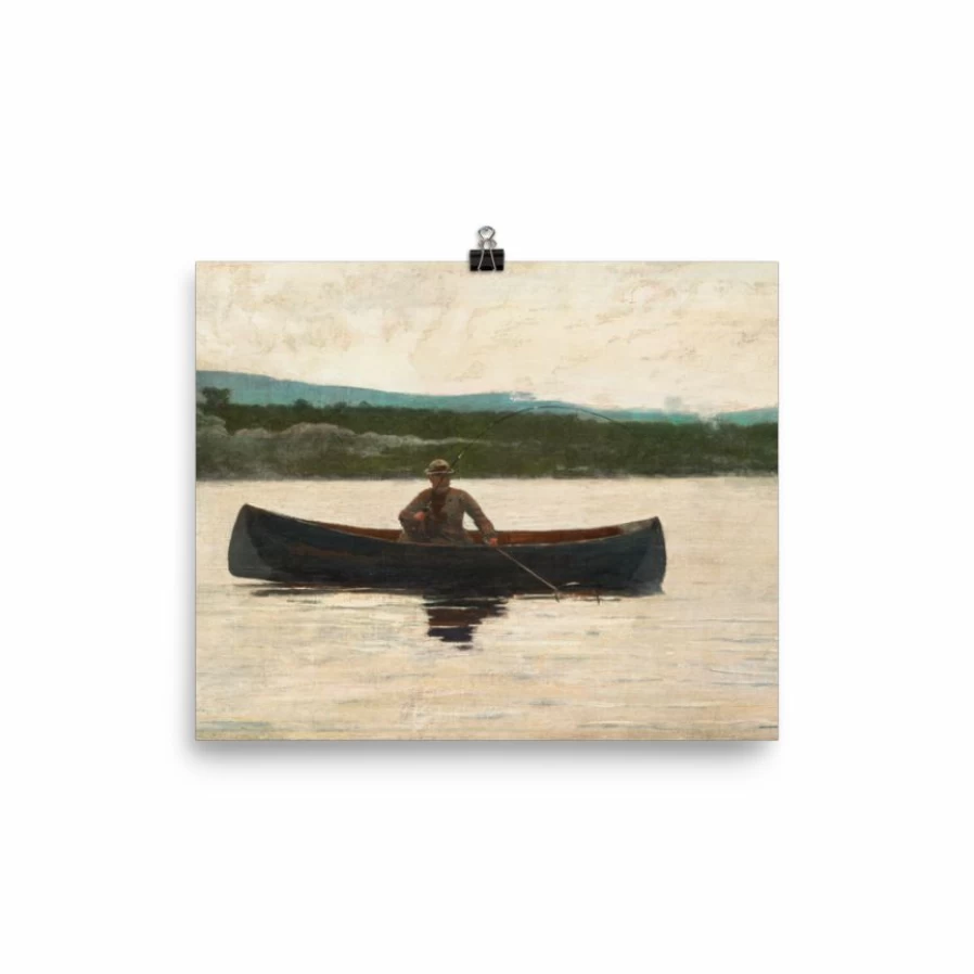 "Lone Fox 'Playing A Fish' Art Print - Unique Wall Art Decor"