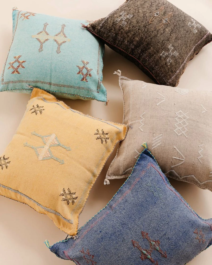 Vintage Silk Sabra Pillow Cover - Bohemian Luxury Home Decor