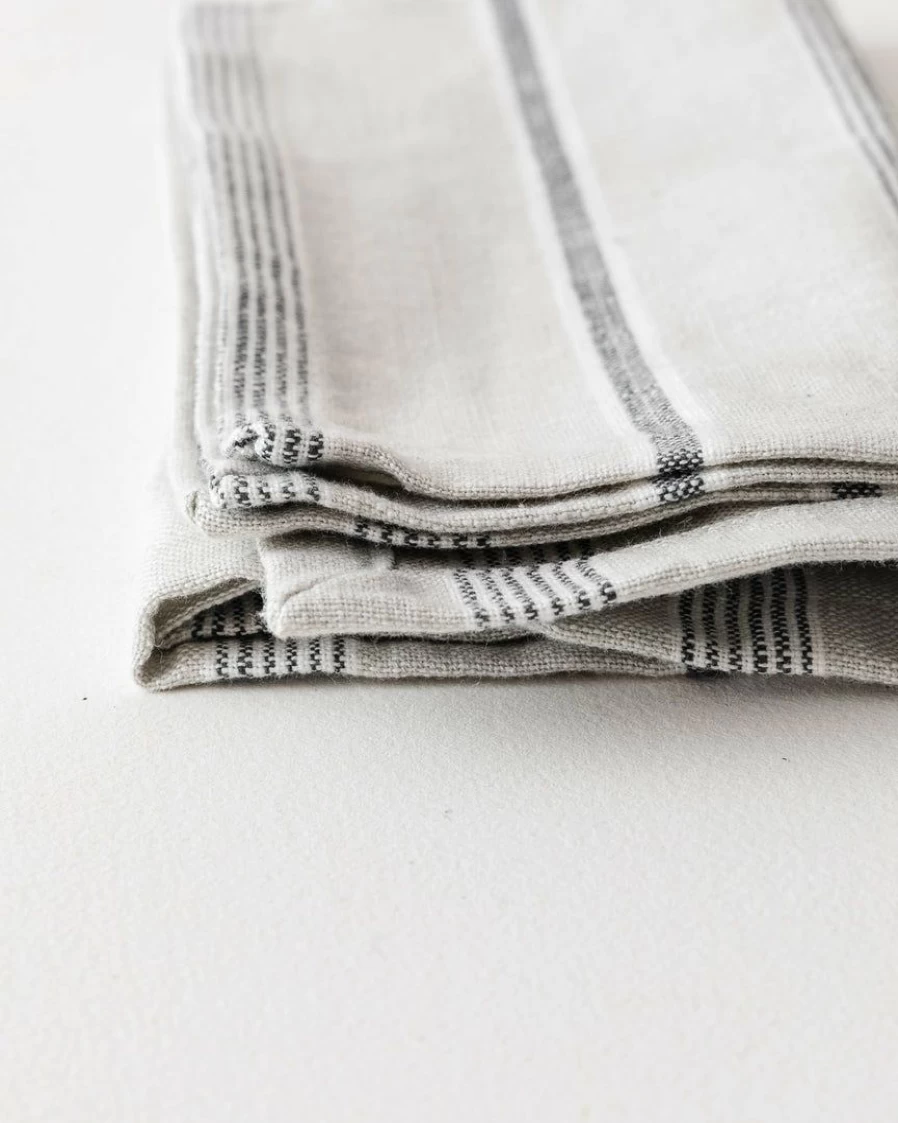 Striped Cotton Napkins for Dining – Reversible Design by Raghu Home Collections