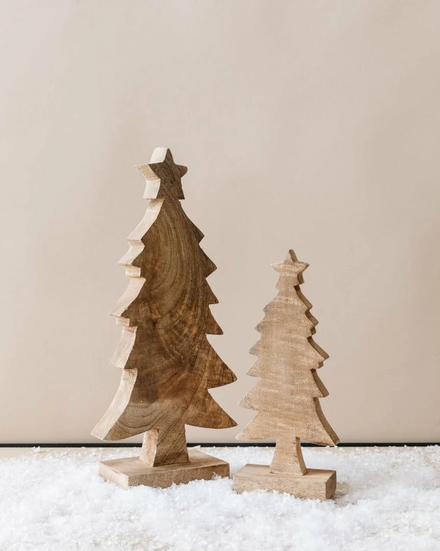 Handcrafted Mango Wood Christmas Tree – Unique Holiday Decor for Festive Season