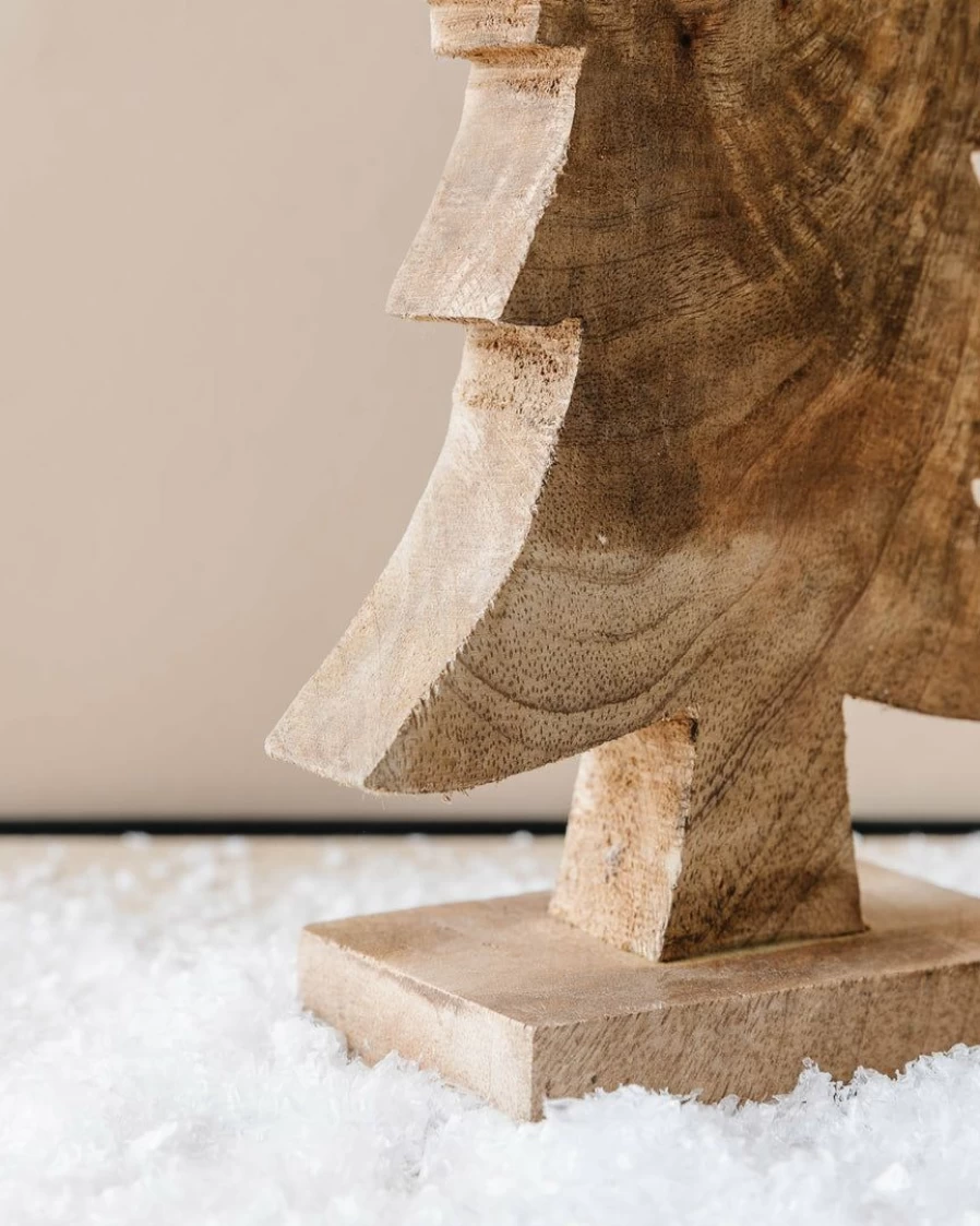 Handcrafted Mango Wood Christmas Tree – Unique Holiday Decor for Festive Season