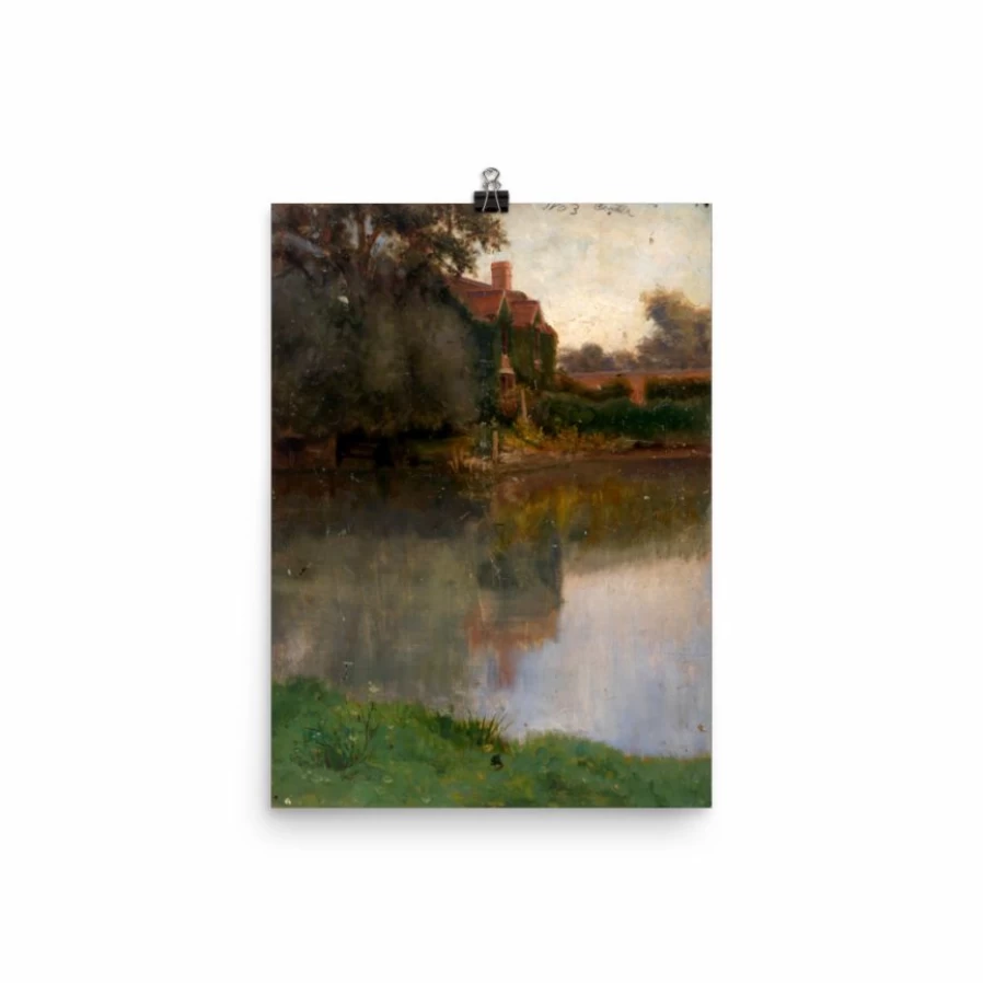 "Lone Fox 'Edge Of A Stream' Premium Art Print – Best-Selling Wall Art Decor"