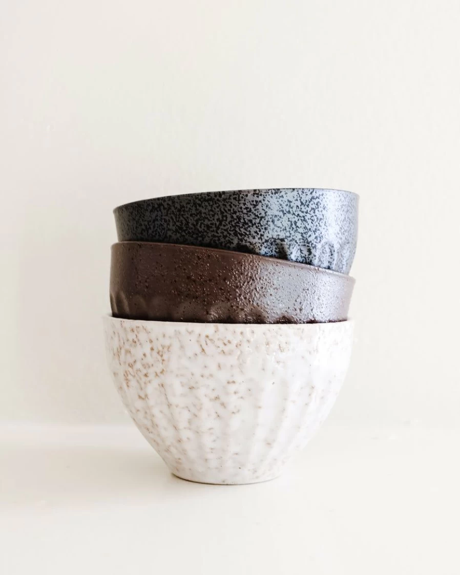 "Skyler Stoneware Ice Cream Bowls – Handcrafted Ceramic Dessert Dishes"