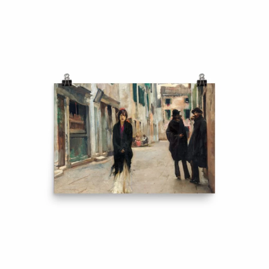 "Lone Fox 'Street In Venice' Premium Art Print – Best-Selling Wall Art Decor"