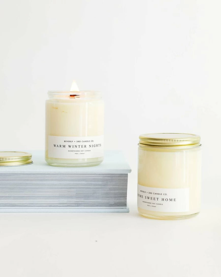 Hand-Poured Soy Candles - Beverly & 3rd Scented Candles for Home Fragrance