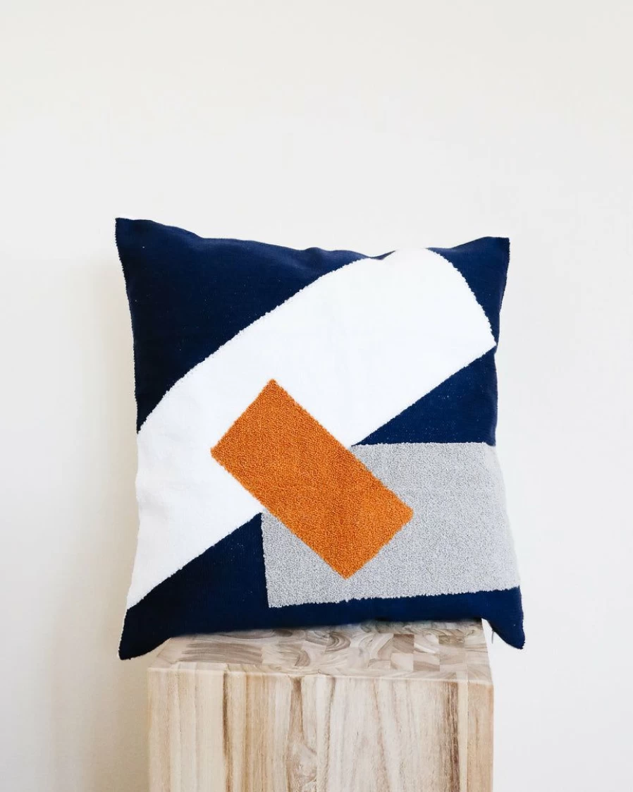 Lone Fox Tegan Embroidered Decorative Pillow Cover - Boho Chic Home Accent