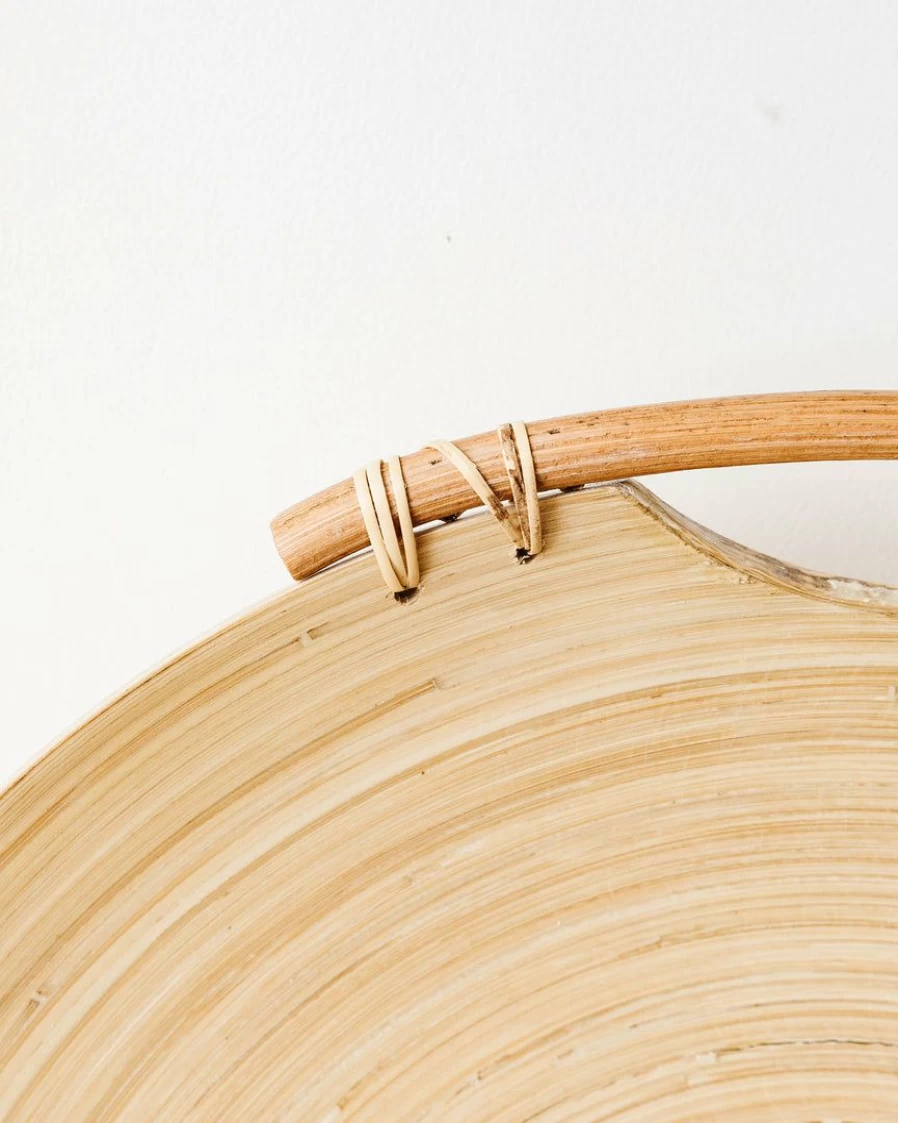"Brina Large Bamboo Serving Tray – Eco-Friendly Handcrafted Dining & Decor"