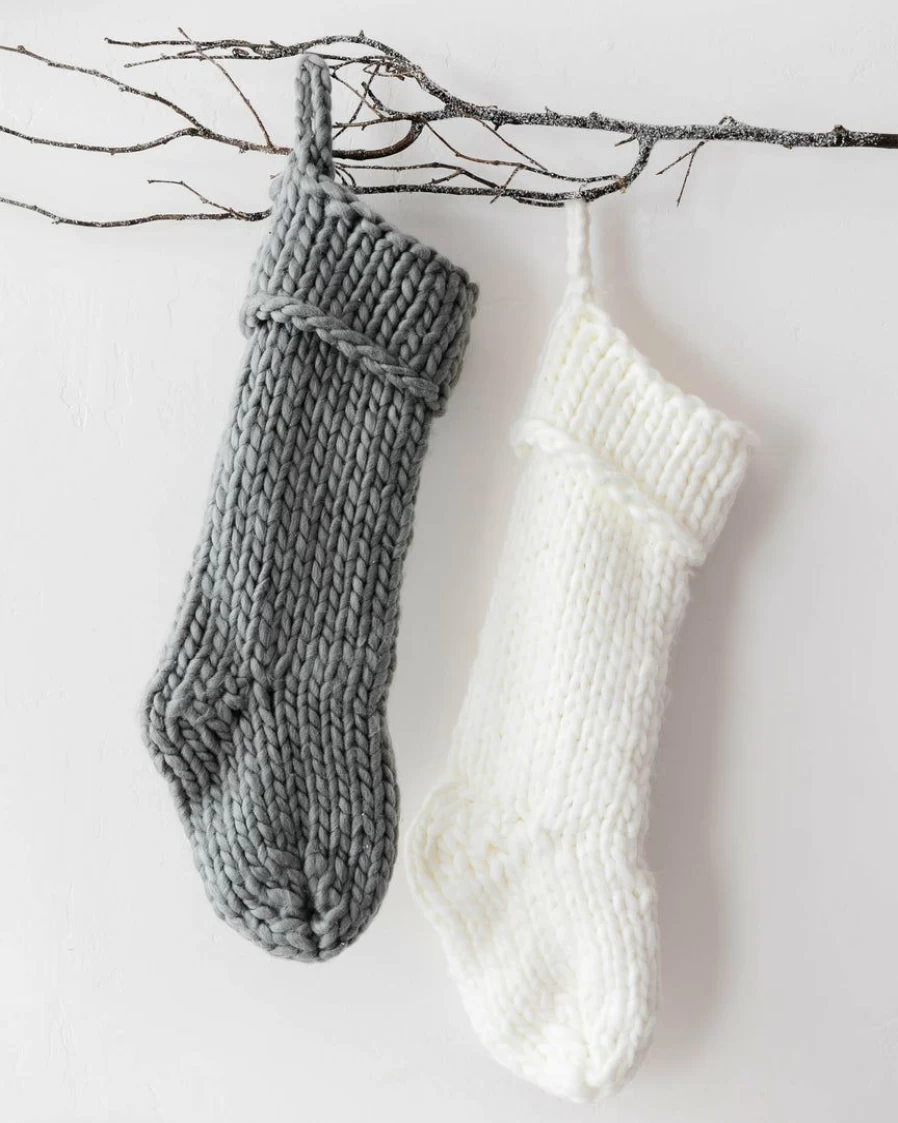 Chunky Knit Christmas Stocking for Cozy Holiday Decor