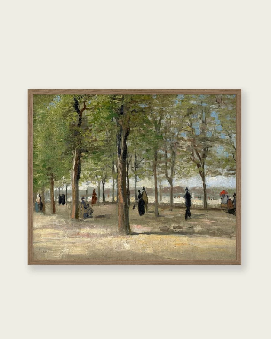 "Lone Fox 'Terrace In The Luxembourg Gardens' Art Print – Premium Wall Art Decor"