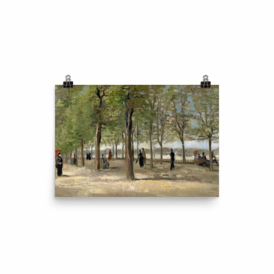 "Lone Fox 'Terrace In The Luxembourg Gardens' Art Print – Premium Wall Art Decor"