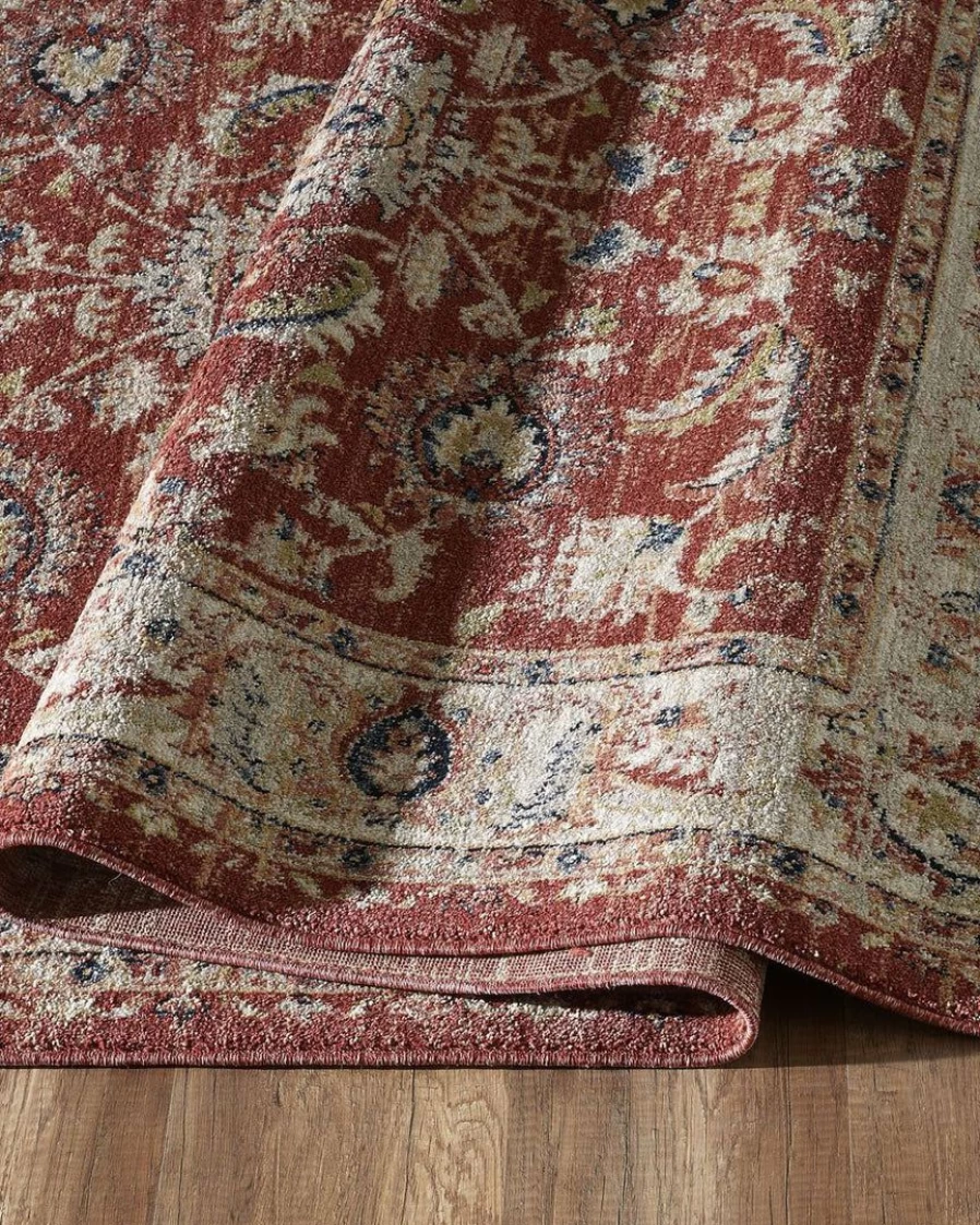 "Lone Fox Mabel Handmade Turkish Rug – Vintage Bohemian Style Area Rug for Living Room"