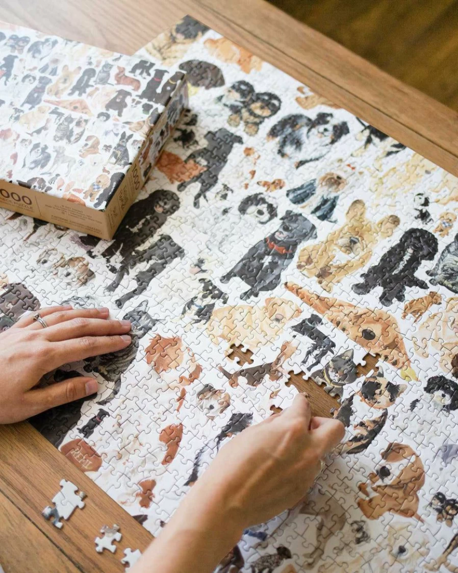 "1Canoe2 Best Sellers 1000-Piece Jigsaw Puzzle - Furry Friends Animal Theme"