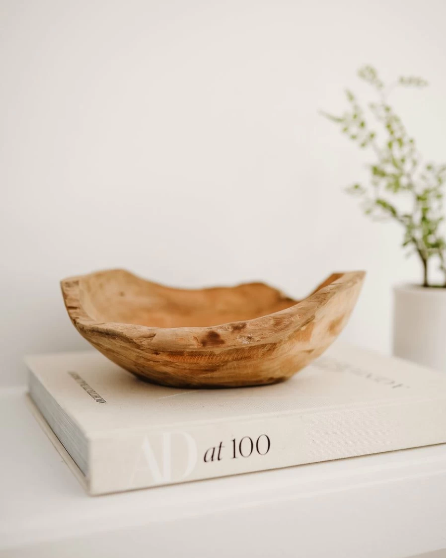 Organic Wood Serving Bowl – Handcrafted Gibson Design for Kitchen & Dining