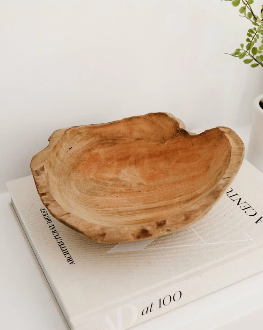 Organic Wood Serving Bowl – Handcrafted Gibson Design for Kitchen & Dining