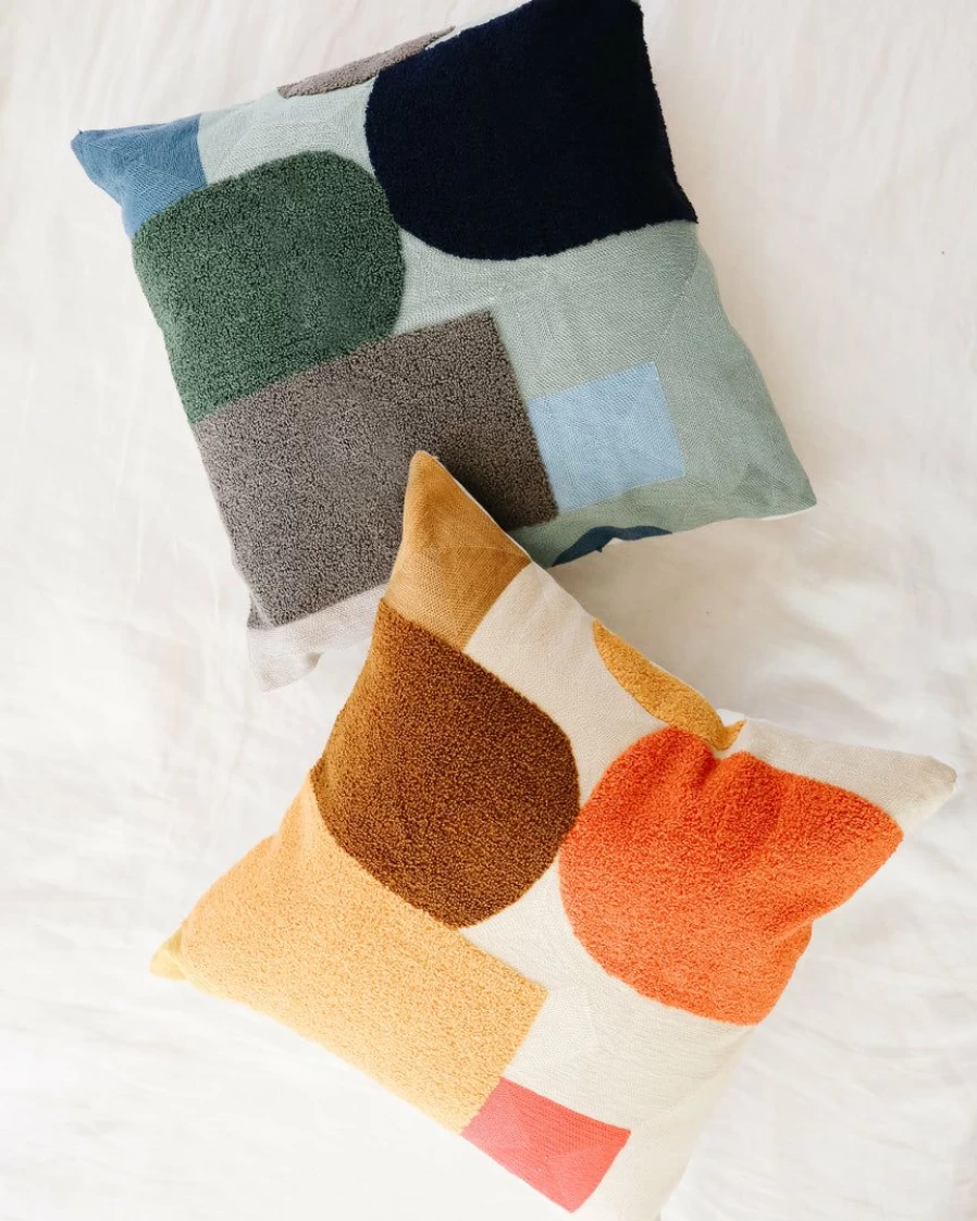Lone Fox Canyon Geometric Block Print Decorative Pillow Cover