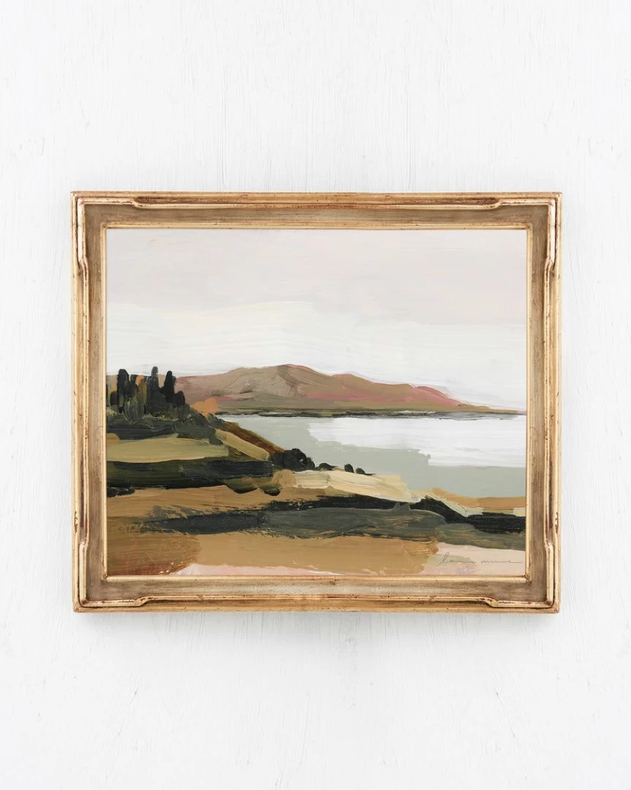 "Forest Lake Landscape Canvas Art Print - Nature Scenery Wall Decor"
