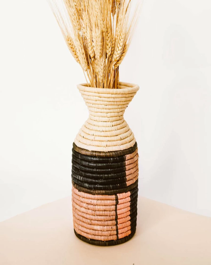 "Lone Fox Peach Raine Vase - Elegant Floral Decor for Modern Homes"
