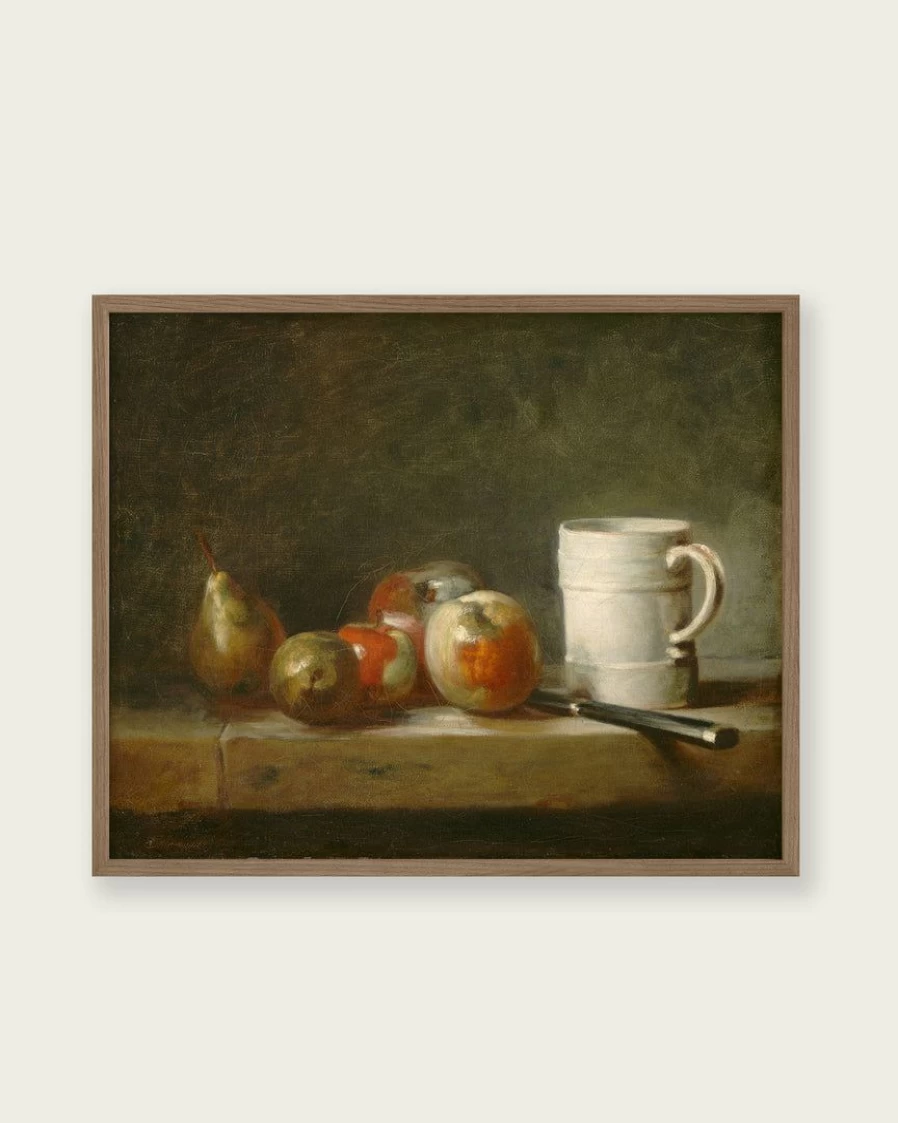 "Still Life With A White Mug Art Print - Premium Home Decor Wall Art"