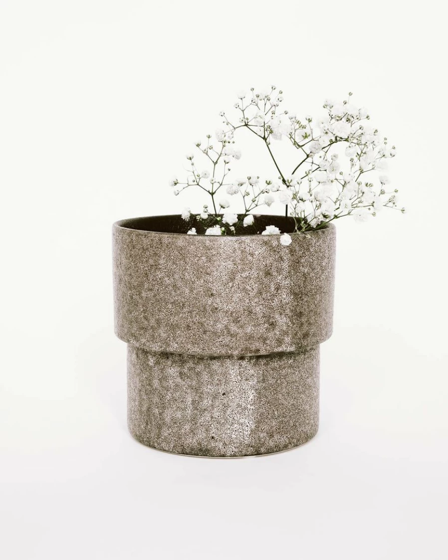 "Grey Ritz Planter – Modern Decorative Pot for Indoor and Outdoor Plants"