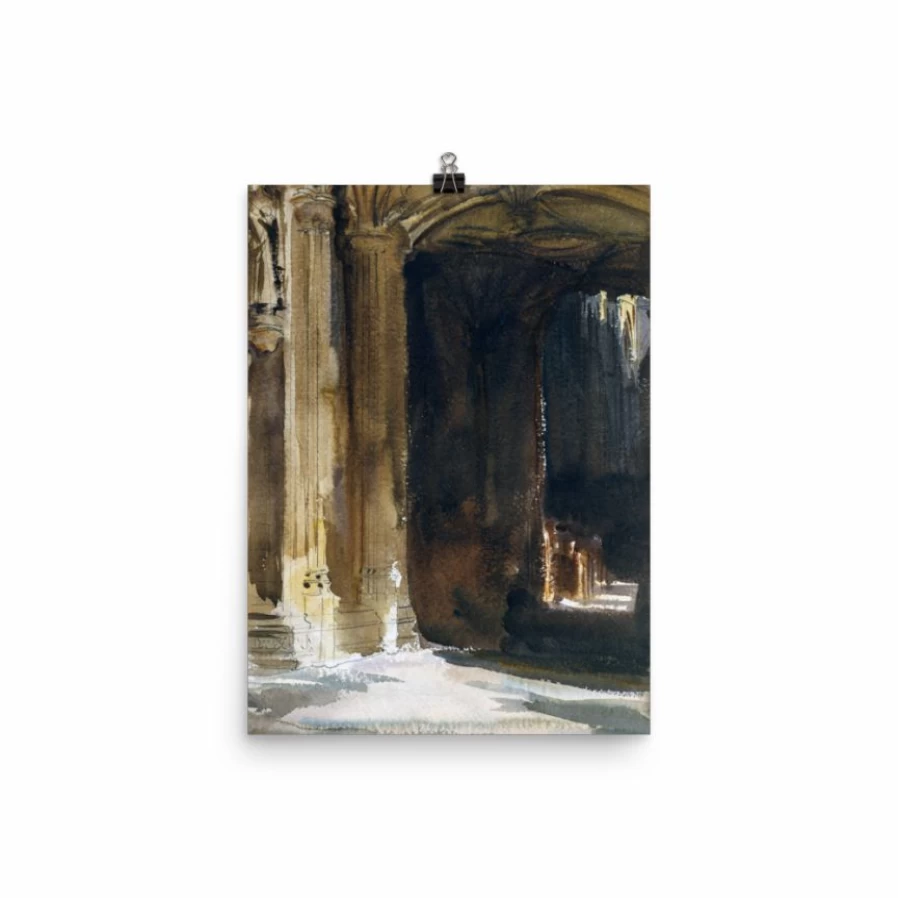"Lone Fox Cathedral Interior Art Print - Premium Wall Art Decor"