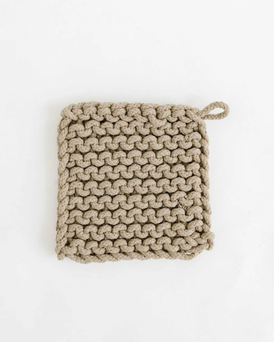 Handmade Rustic Crochet Pot Holder - Creative Co Op Kitchen Accessory