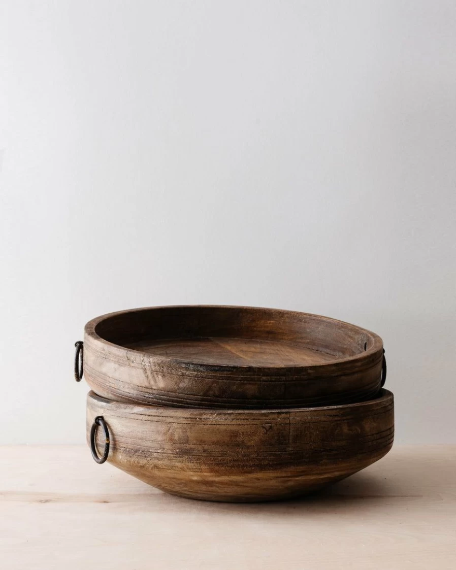 Reclaimed Wood Serving Bowl – Handcrafted Camden Design for Rustic Home Decor
