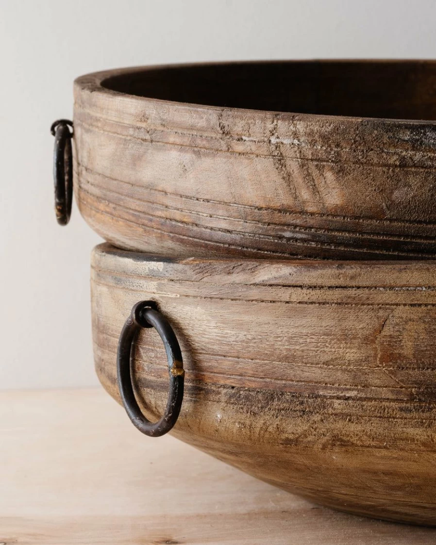 Reclaimed Wood Serving Bowl – Handcrafted Camden Design for Rustic Home Decor