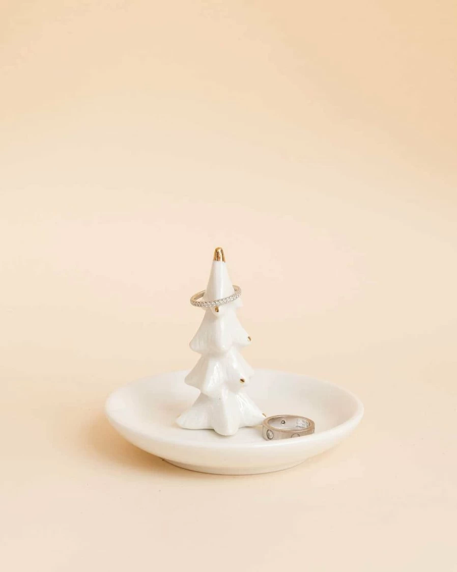 Holiday Tree-Shaped Trinket Dish for Jewelry and Small Decor