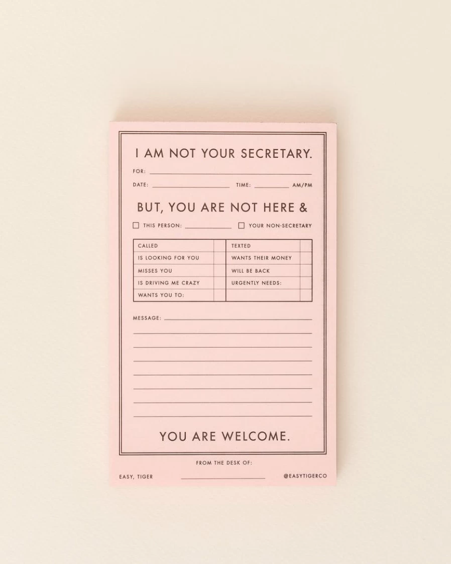 "Funny Office Notepad - 'I'm Not Your Secretary' Memo Pad for Work & Gifts"