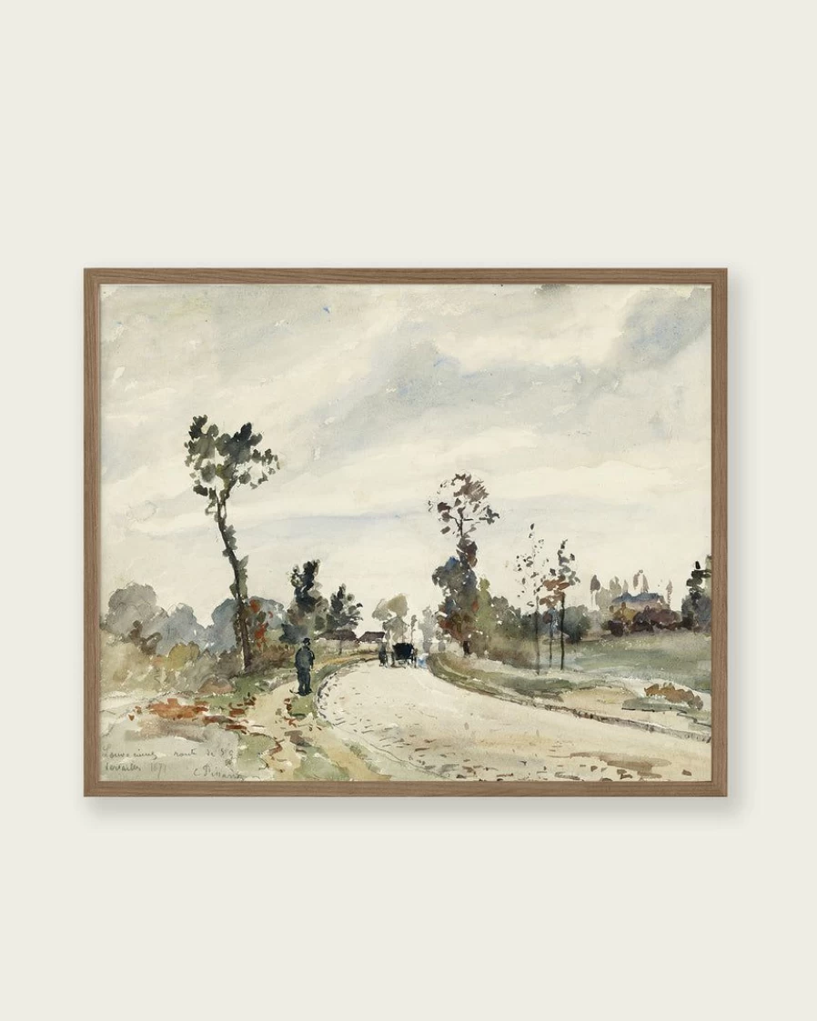 "Lone Fox Route De Saint-Germain Art Print - Modern Wall Art Poster - New Home Decor"