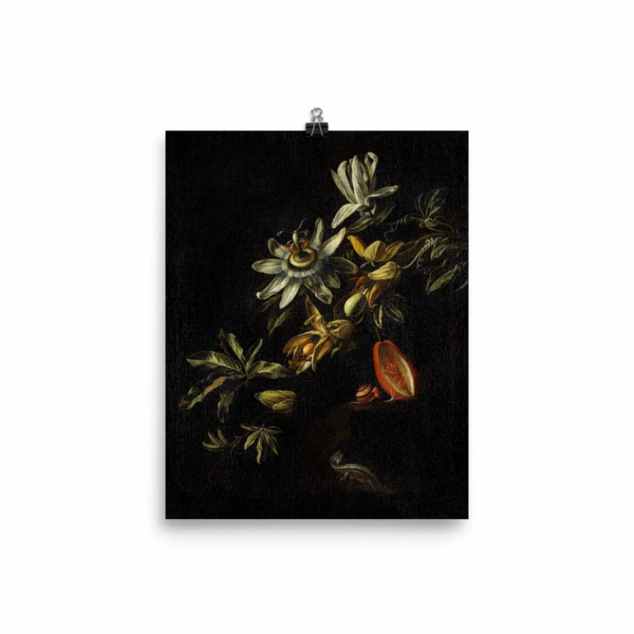 "Midnight Florals Botanical Art Print - Lone Fox Home Decor Wall Art"