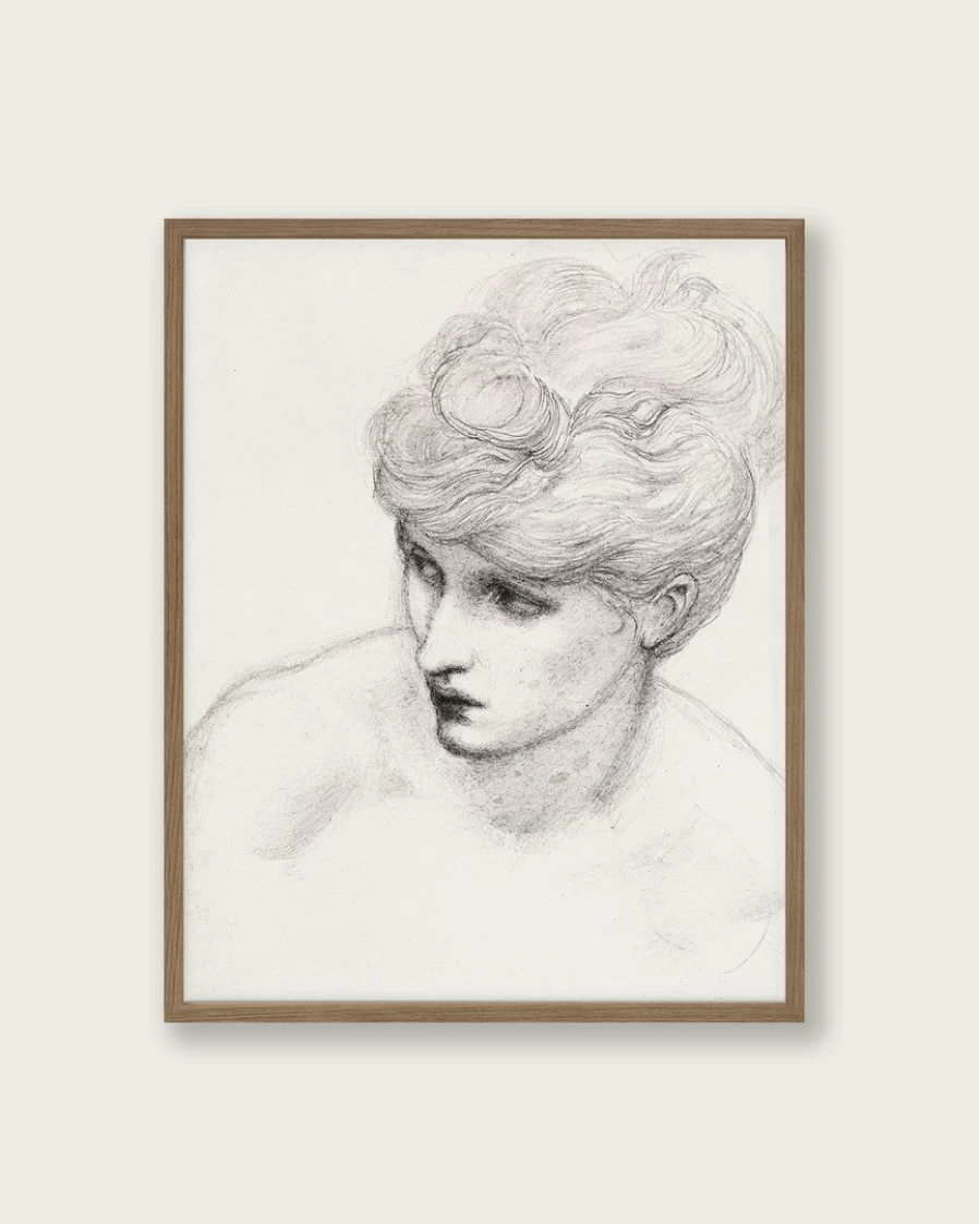 "Lone Fox 'Study Of Maria Zambaco' Art Print – Premium Wall Art Decor Best Seller"