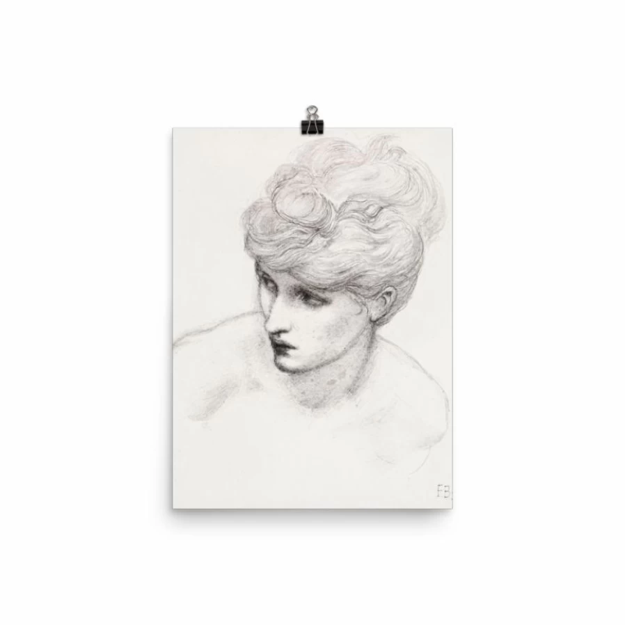 "Lone Fox 'Study Of Maria Zambaco' Art Print – Premium Wall Art Decor Best Seller"