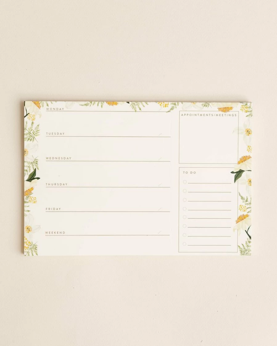 Premium Jasmine-Scented Weekly Notepad – Elegant Floral Design for Planning & Notes