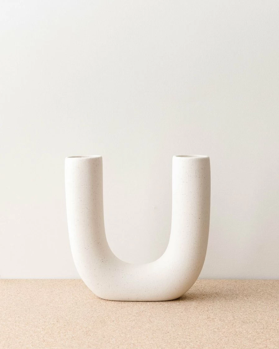 "Aurelie Matte Ceramic Vase - Modern Home Decor"