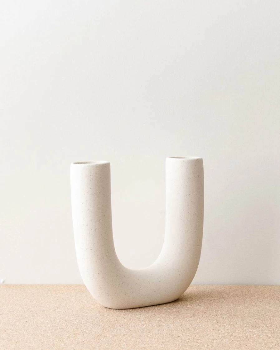 "Aurelie Matte Ceramic Vase - Modern Home Decor"