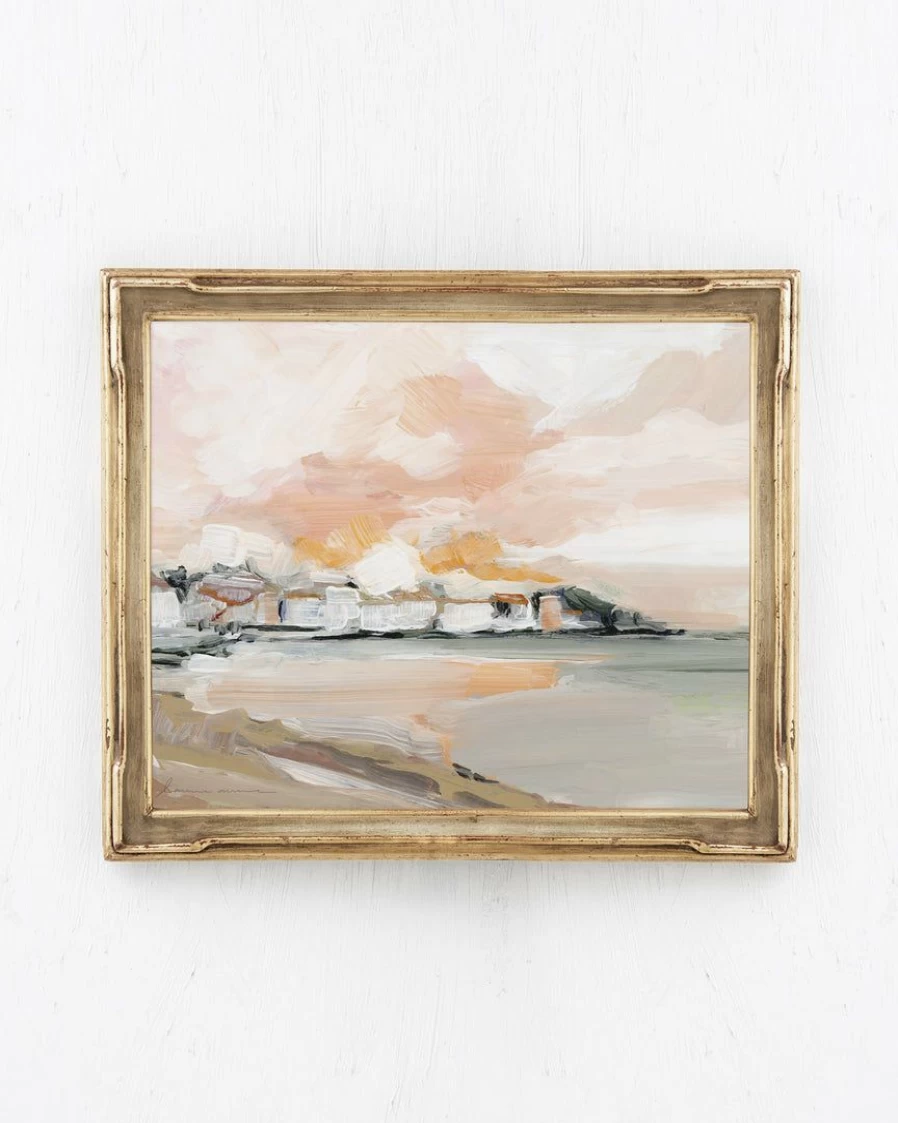 "Lone Fox Sunrise Landscape Canvas Art Print - Modern Wall Decor"