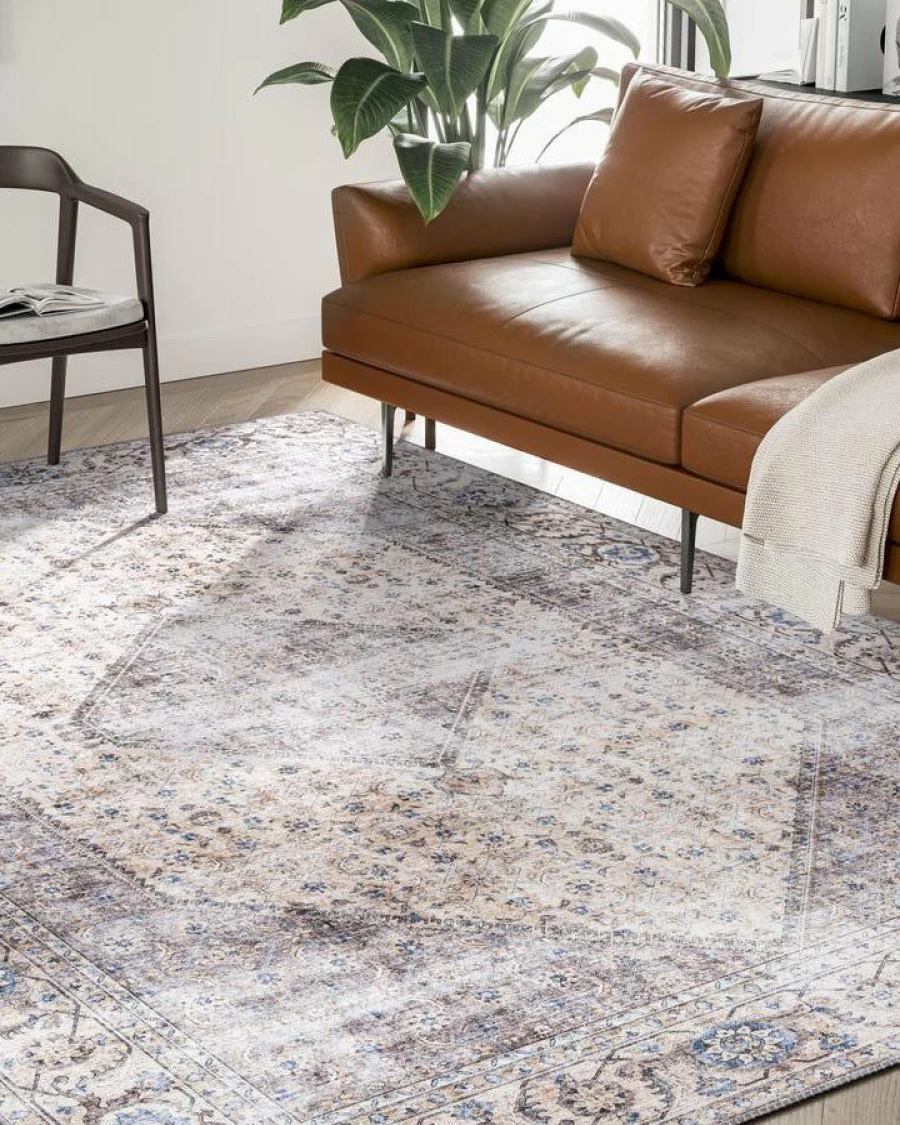 "Lone Fox Noely Rug - Modern Handmade Area Rug for Living Room and Bedroom"