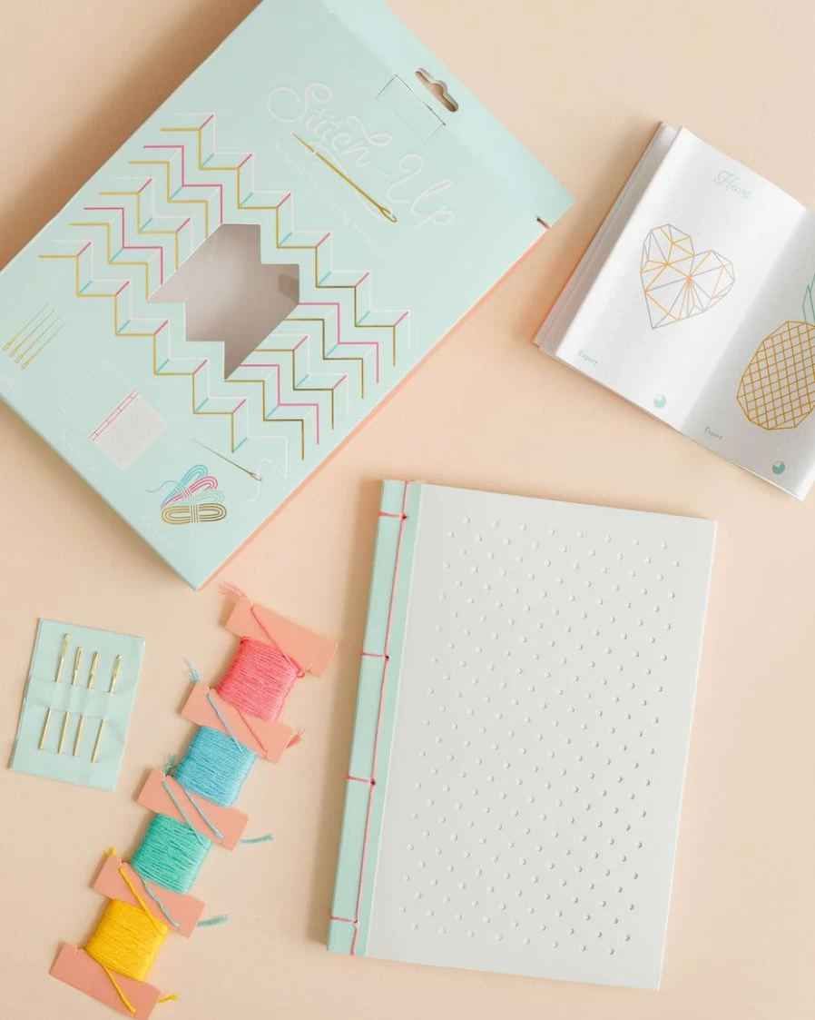 "Luckies Of London Premium Stitching Craft Journal Kit for Creative DIY Scrapbooking"
